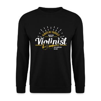 Violine - Unisex Pullover - Schwarz - Vorne - Alina (178cm) & Michal (187cm)