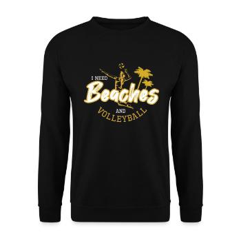 Beach-Volleyball - Unisex Pullover - Schwarz - Vorne - Alina (178cm) & Michal (187cm)