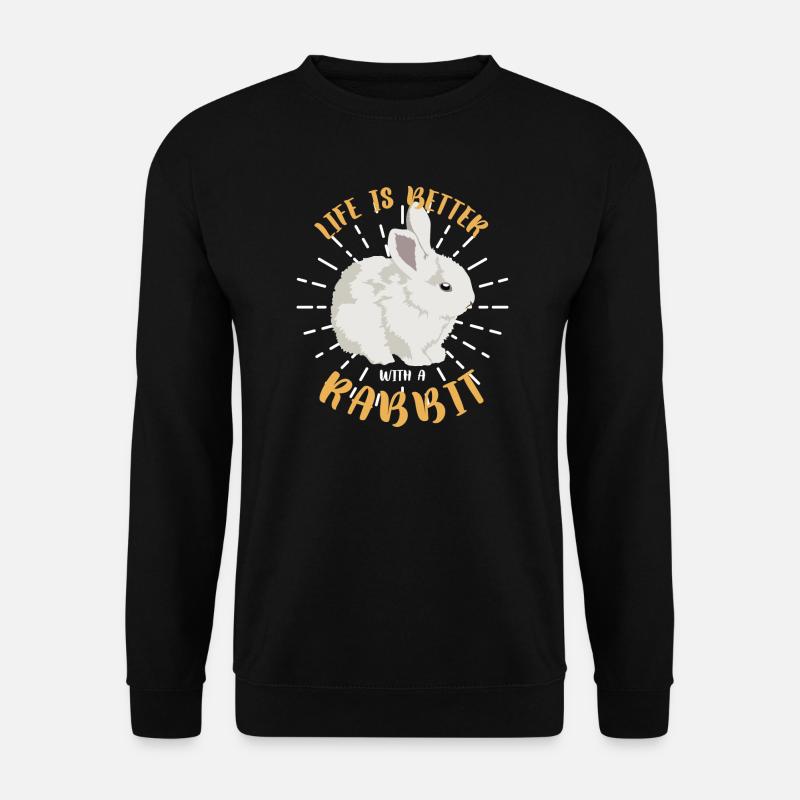 Rabbit cute pets - Unisex Sweatshirt - black