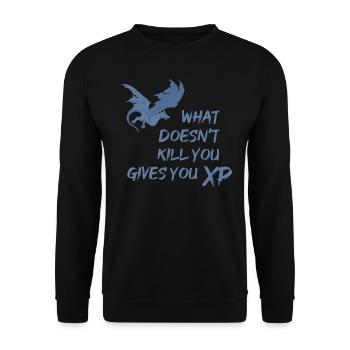 Drache Gaming rollenspiel roleplay dungeon - Unisex Pullover - Schwarz - Vorne - Alina (178cm) & Michal (187cm)