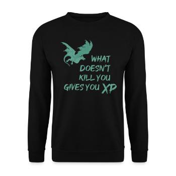 Gaming dungeon role-playing game - Unisex Sweatshirt - black - Front - Alina (178cm) & Michal (187cm)