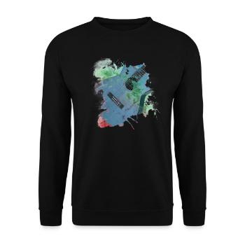 gitarren gitarre - Unisex Pullover - Schwarz - Vorne - Alina (178cm) & Michal (187cm)
