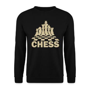 jouer au joueur d'échecs - Sweat-shirt Unisexe - noir - Devant - Alina (178cm) & Michal (187cm)