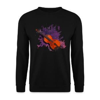 geige - Unisex Pullover - Schwarz - Vorne - Alina (178cm) & Michal (187cm)