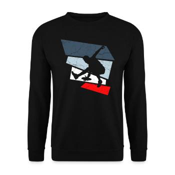 frisbee - Unisex Sweatshirt - black - Front - Alina (178cm) & Michal (187cm)