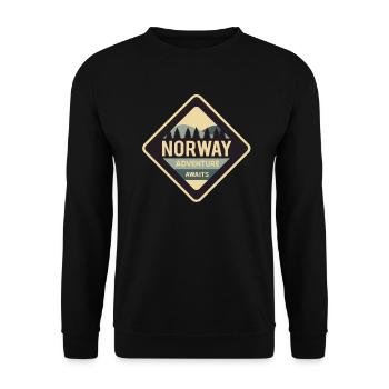Norway - Unisex Sweatshirt - black - Front - Alina (178cm) & Michal (187cm)
