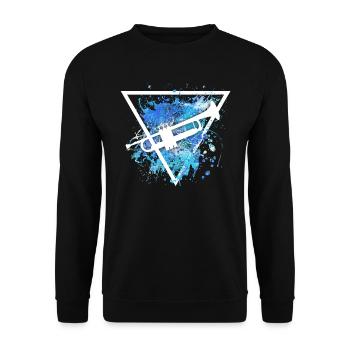 trompete - Unisex Pullover - Schwarz - Vorne - Alina (178cm) & Michal (187cm)
