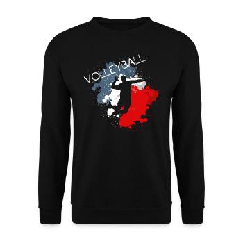 volley-ball, volley-ball - Sweat-shirt Unisexe - noir - Devant - Alina (178cm) & Michal (187cm)