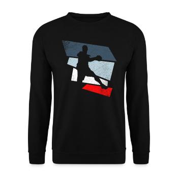 Handball - Unisex Sweatshirt - black - Front - Alina (178cm) & Michal (187cm)