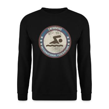 swim - Unisex Sweatshirt - black - Front - Alina (178cm) & Michal (187cm)