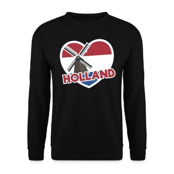 Graphique du drapeau de la Hollande - Sweat-shirt Unisexe - noir - Devant - Alina (178cm) & Michal (187cm)