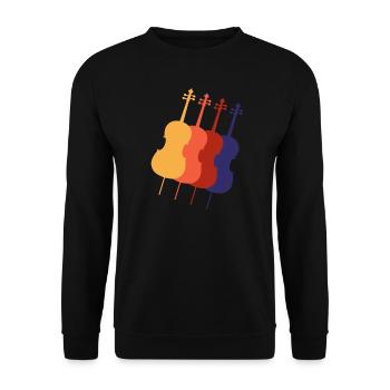 cello - Unisex Sweatshirt - black - Front - Alina (178cm) & Michal (187cm)