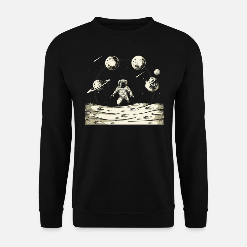 Solar System Astronaut Graphic - Unisex Sweatshirt - black