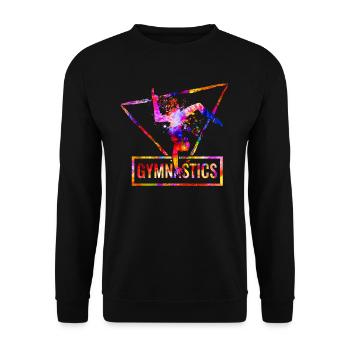 do gymnastics - Unisex Sweatshirt - black - Front - Alina (178cm) & Michal (187cm)