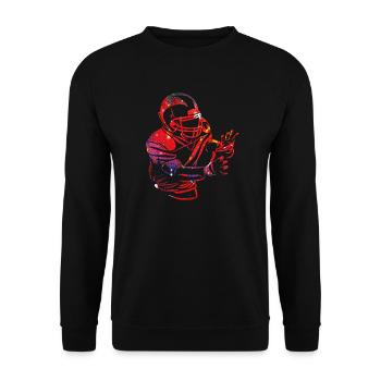 american football - Unisex Sweatshirt - black - Front - Alina (178cm) & Michal (187cm)