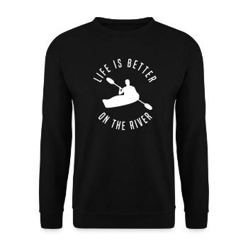 Kanu - Unisex Pullover - Schwarz - Vorne - Alina (178cm) & Michal (187cm)