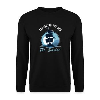 Segeln Segel boot kapitän segelboot - Unisex Pullover - Schwarz - Vorne - Alina (178cm) & Michal (187cm)