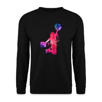 cheerleading - Sweat-shirt Unisexe - noir - Devant - Alina (178cm) & Michal (187cm)