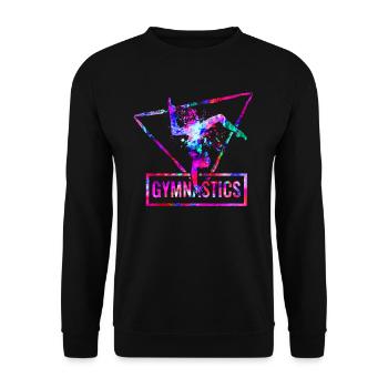 do gymnastics - Unisex Sweatshirt - black - Front - Alina (178cm) & Michal (187cm)