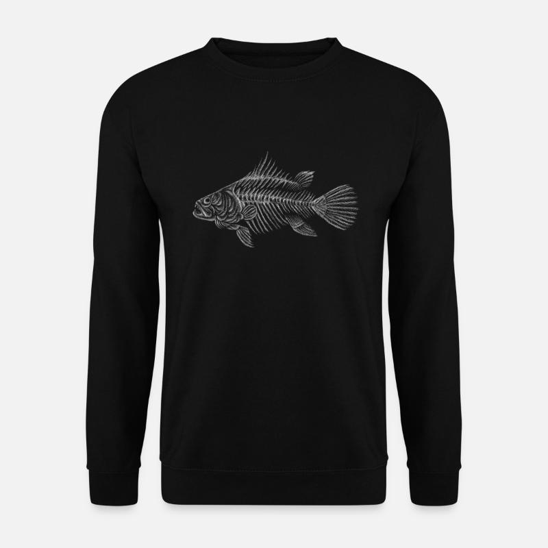 Dessin de poisson - Sweat-shirt Unisexe - noir