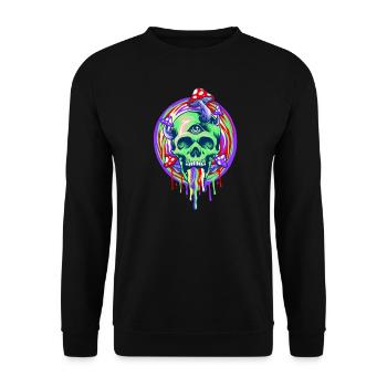 Magic Mushroom - Unisex Pullover - Schwarz - Vorne - Alina (178cm) & Michal (187cm)
