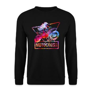 Motocross - Unisex Sweatshirt - black - Front - Alina (178cm) & Michal (187cm)