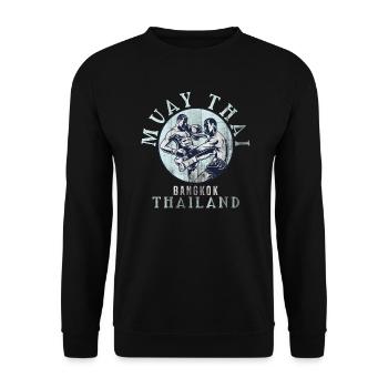 Muay Thai - Sweat-shirt Unisexe - noir - Devant - Alina (178cm) & Michal (187cm)