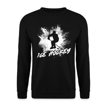 ice Hockey - Unisex Sweatshirt - black - Front - Alina (178cm) & Michal (187cm)