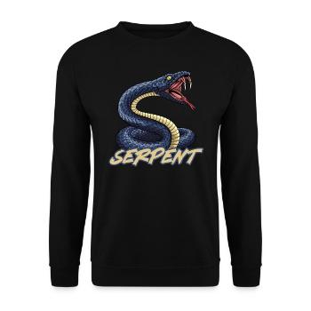Schlange - Unisex Pullover - Schwarz - Vorne - Alina (178cm) & Michal (187cm)