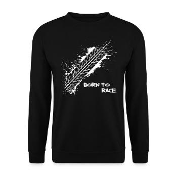 Motocross - Unisex Sweatshirt - black - Front - Alina (178cm) & Michal (187cm)