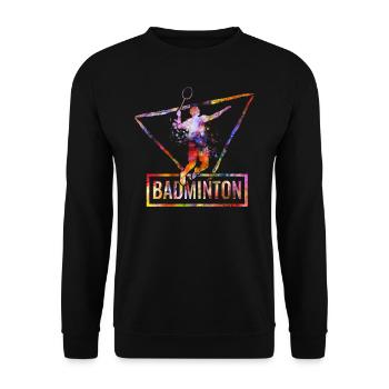 Badminton - Unisex Pullover - Schwarz - Vorne - Alina (178cm) & Michal (187cm)