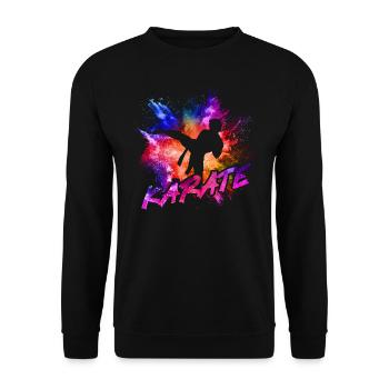 karate - Unisex Sweatshirt - black - Front - Alina (178cm) & Michal (187cm)