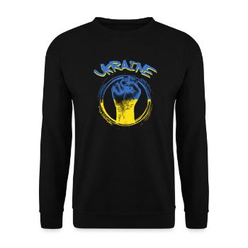 Ukraine - Unisex Pullover - Schwarz - Vorne - Alina (178cm) & Michal (187cm)