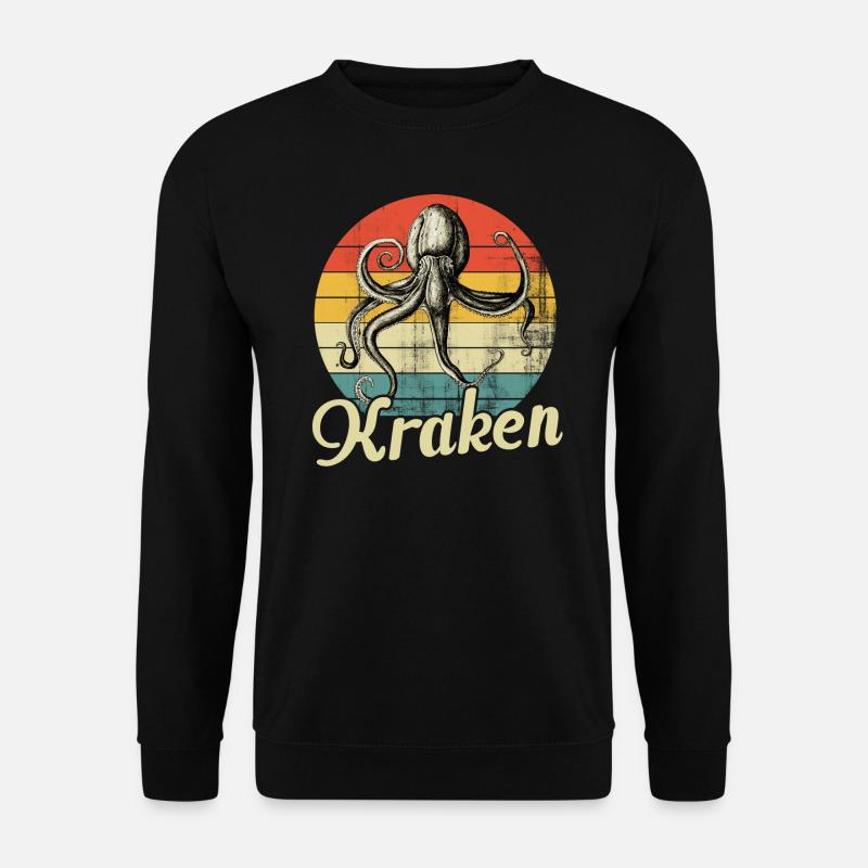 Kraken-Krake - Unisex Pullover - Schwarz