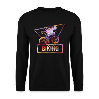 Faire du vélo - Sweat-shirt Unisexe - noir - Devant - Alina (178cm) & Michal (187cm)