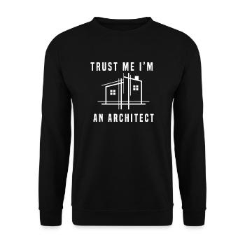 architect - Unisex Sweatshirt - black - Front - Alina (178cm) & Michal (187cm)