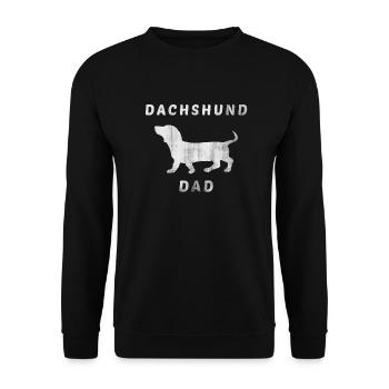 dachshund - Unisex Sweatshirt - black - Front - Alina (178cm) & Michal (187cm)
