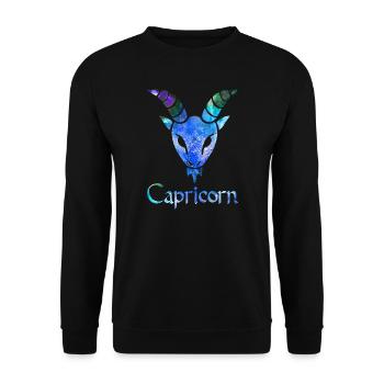 Capricorn - Unisex Sweatshirt - black - Front - Alina (178cm) & Michal (187cm)