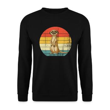 meerkat - Unisex Sweatshirt - black - Front - Alina (178cm) & Michal (187cm)