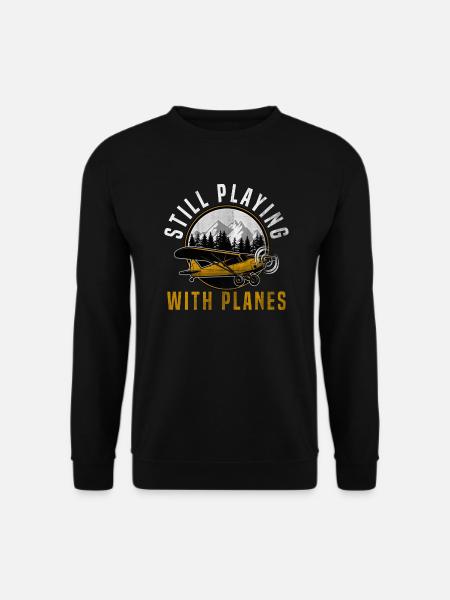 Flugzeug - Unisex Pullover - Schwarz