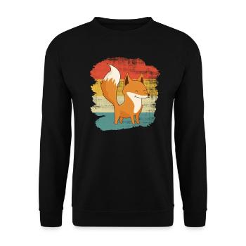 Fuchs - Unisex Pullover - Schwarz - Vorne - Alina (178cm) & Michal (187cm)
