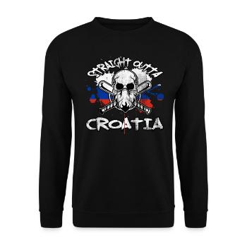 Kroatien - Unisex Pullover - Schwarz - Vorne - Alina (178cm) & Michal (187cm)