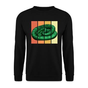 Schlange - Unisex Pullover - Schwarz - Vorne - Alina (178cm) & Michal (187cm)