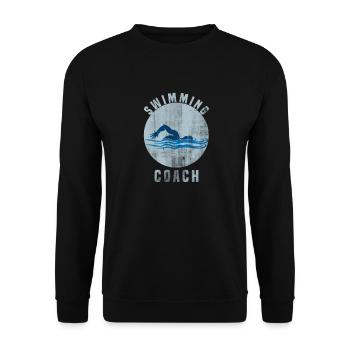 Schwimmtrainer - Unisex Pullover - Schwarz - Vorne - Alina (178cm) & Michal (187cm)