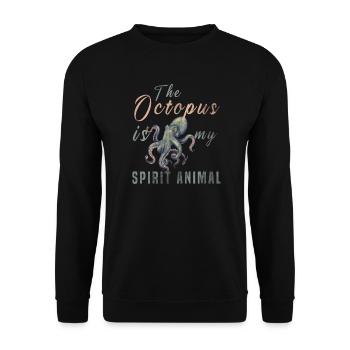 Poulpe - Sweat-shirt Unisexe - noir - Devant - Alina (178cm) & Michal (187cm)