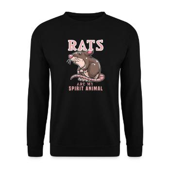 Les rats - Sweat-shirt Unisexe - noir - Devant - Alina (178cm) & Michal (187cm)