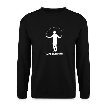 Jumping rope - Unisex Sweatshirt - black - Front - Alina (178cm) & Michal (187cm)