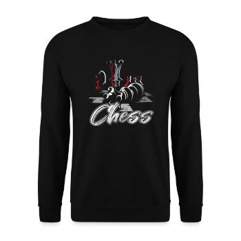 échecs - Sweat-shirt Unisexe - noir - Devant - Alina (178cm) & Michal (187cm)