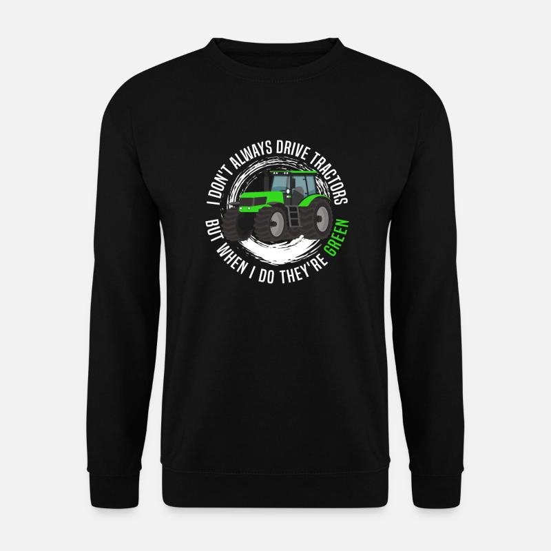 Green tractor - Unisex Sweatshirt - black