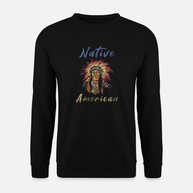 Ureinwohner Amerikas - Unisex Pullover - Schwarz